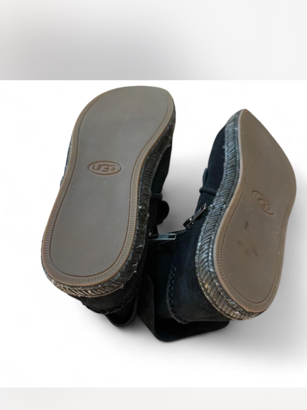 UGG Women’s Black Suede Moccasin Boots - Picture 6 of 7
